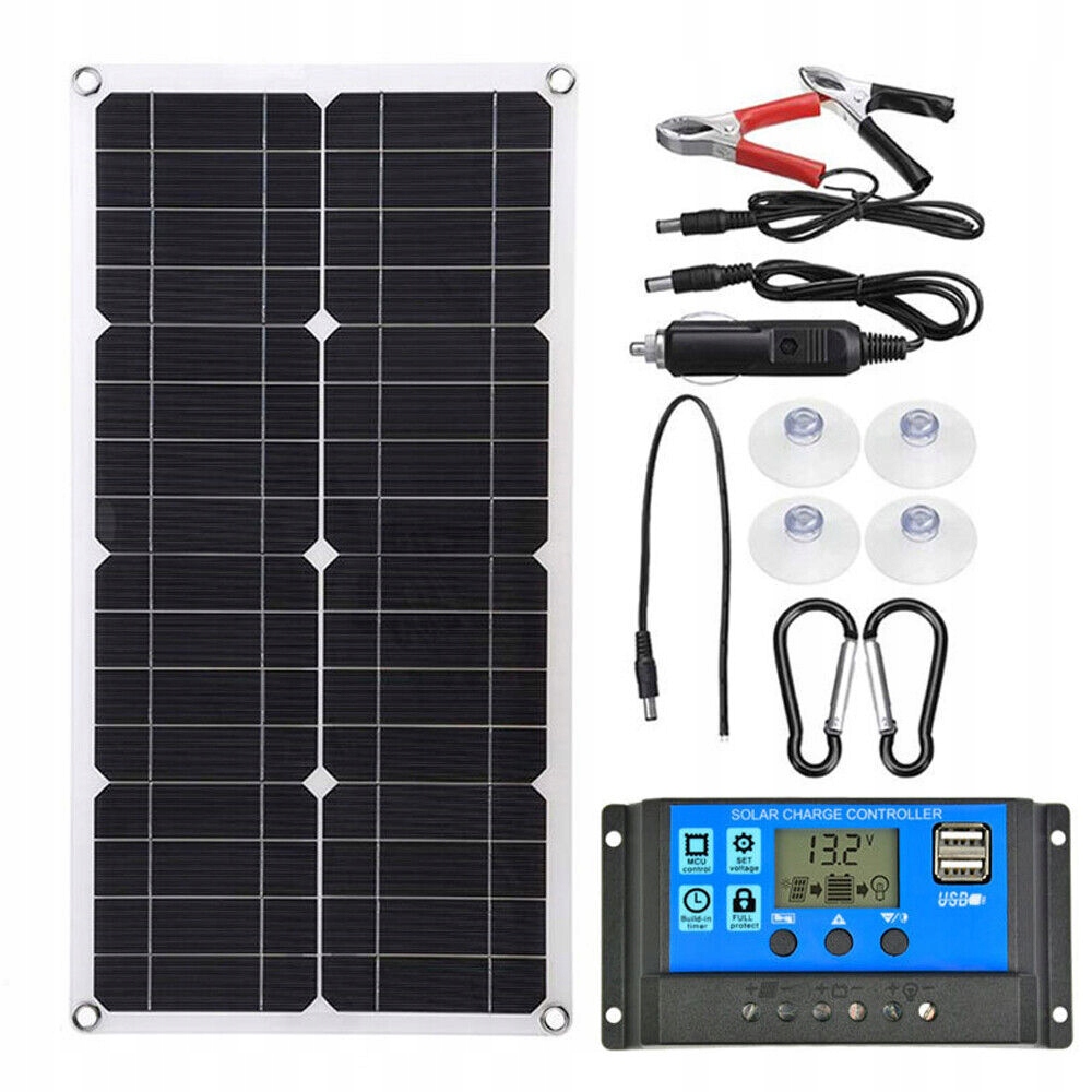 Fotovoltaický Set 30A 300W 12V Solární Regulátor Nabíjení