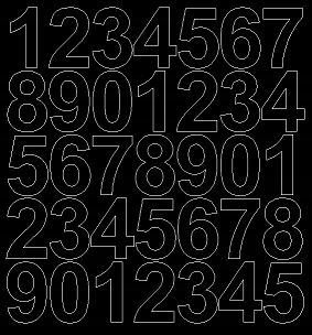 Cyfry samoprzylepne 4 cm naklejki z folii czarne