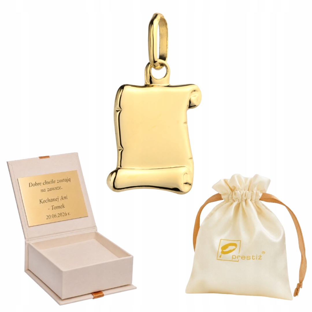 Přívěsek Zlatý Papyrus Pod Gravírování Zlato 585 0,37 g
