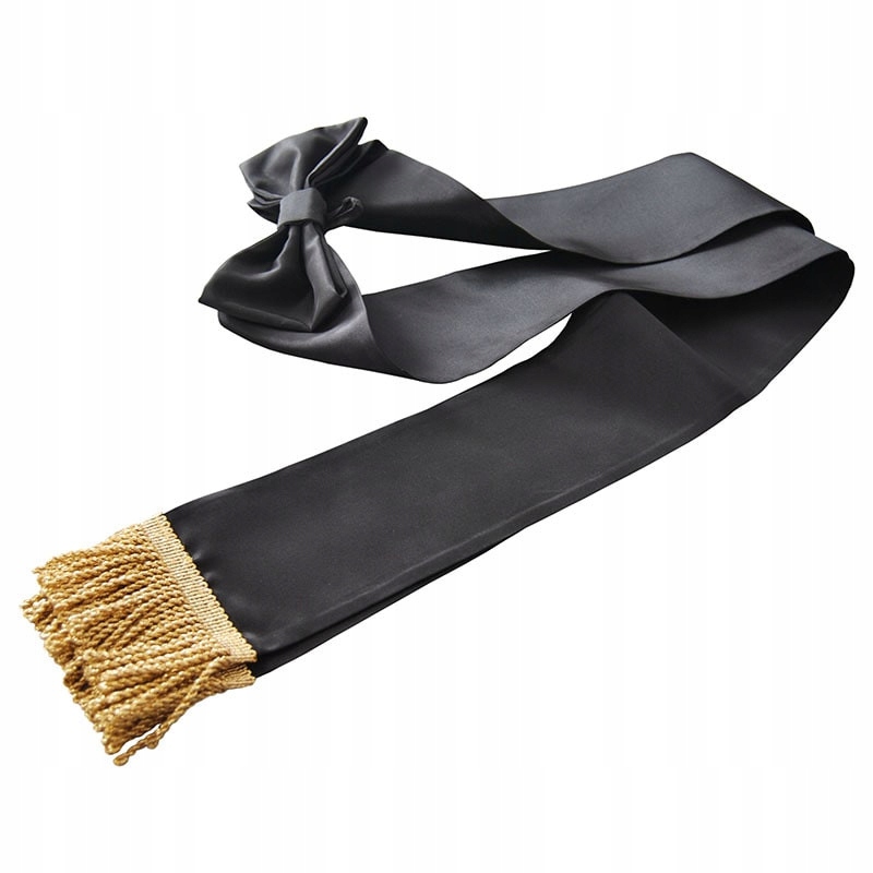 Šerpa stuha černá smuteční kir na praporovém stromečku s mašlí