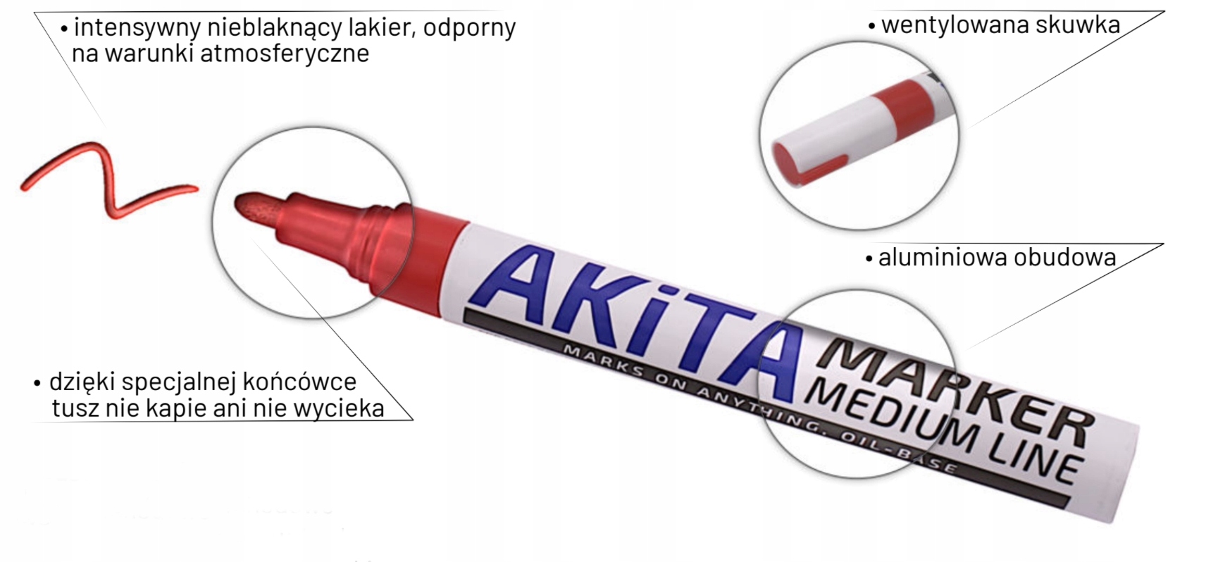 MARKER OLEJNY PISAK BUDOWLANY FLAMASTER CZARNY Rodzaj olejowy