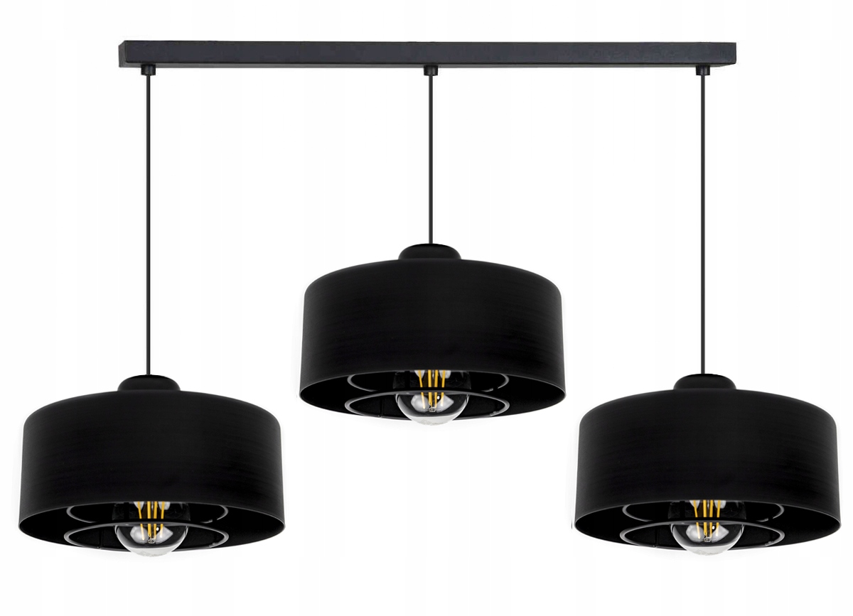 Lustr závěsné stropní svítidlo Loft 3 stropní svítidla do obývacího pokoje černá led