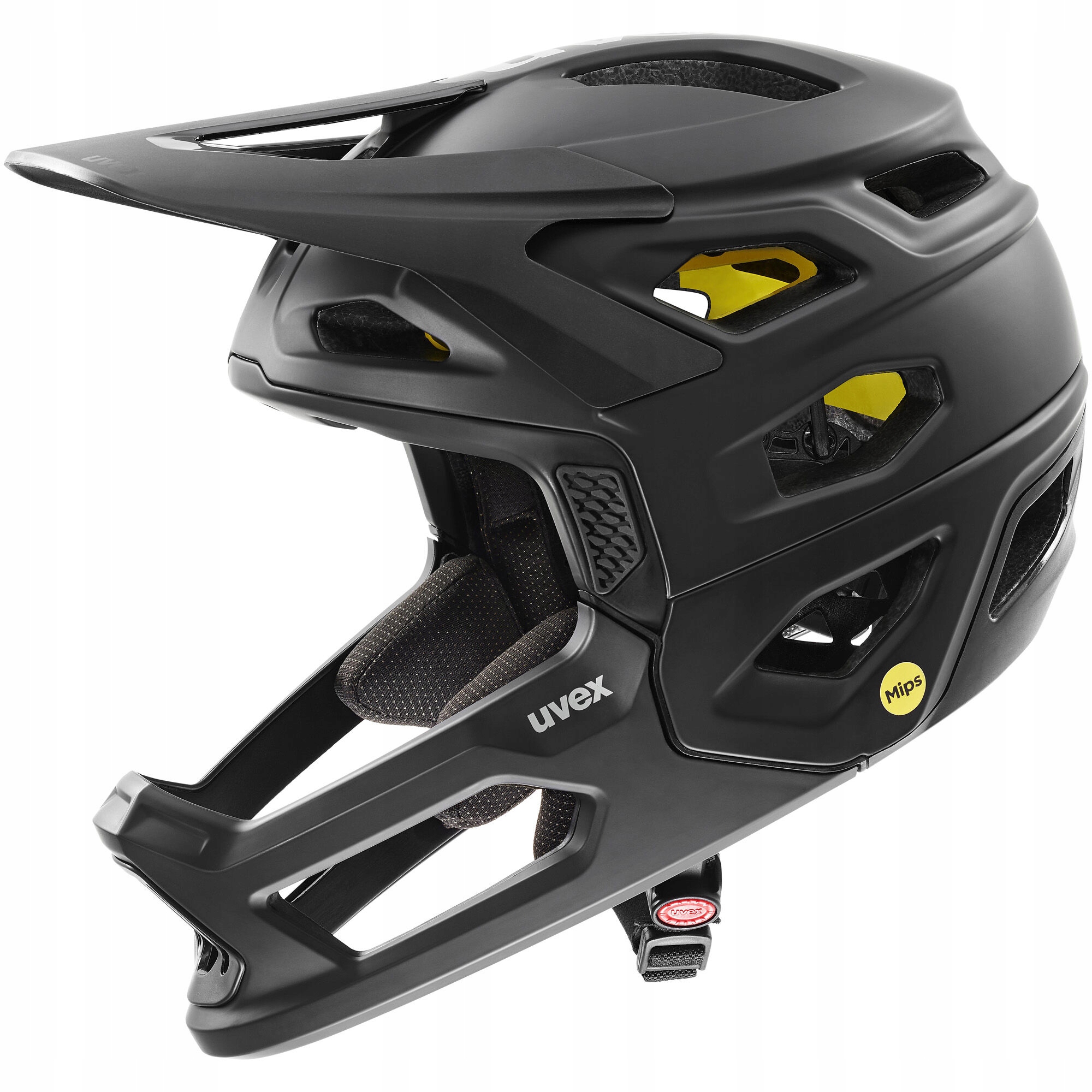 Kask Rowerowy Uvex Revolt Mips roz. 52-57 cm Odpinana Szczęka all black mat