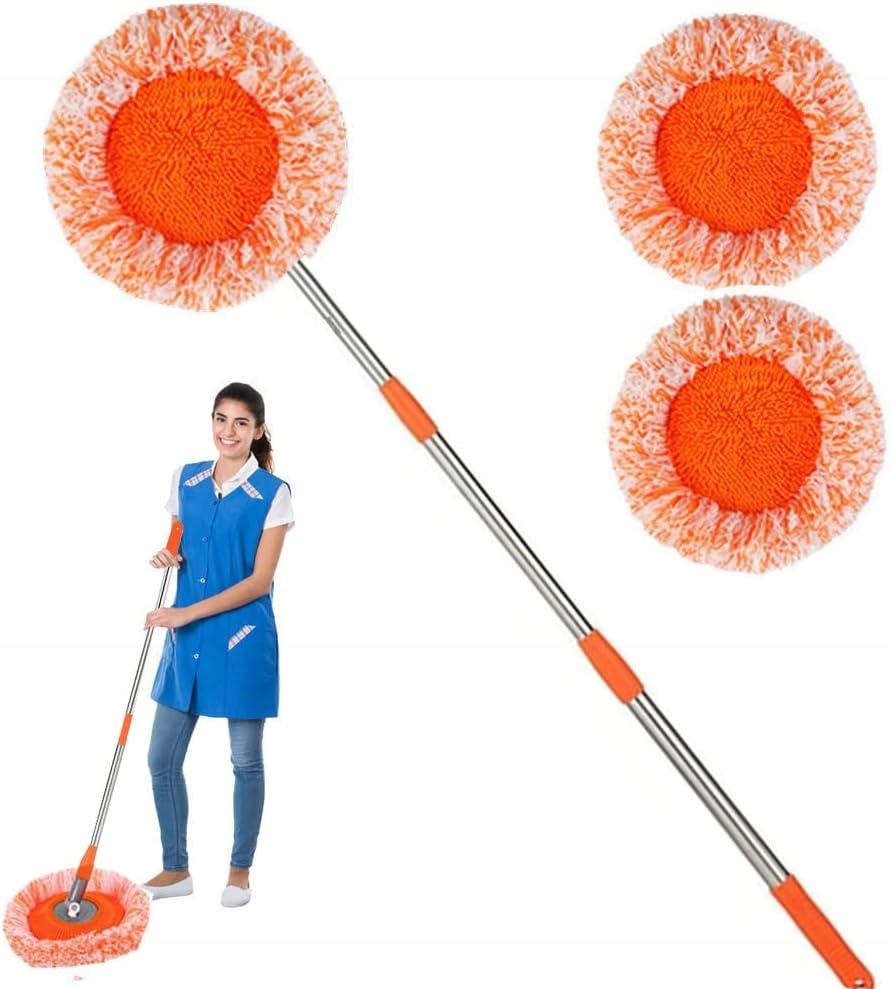 Levně Mop z Mikrovlákna a Korálového Plyše, Dry & Wet, Výsuvná Rukojeť