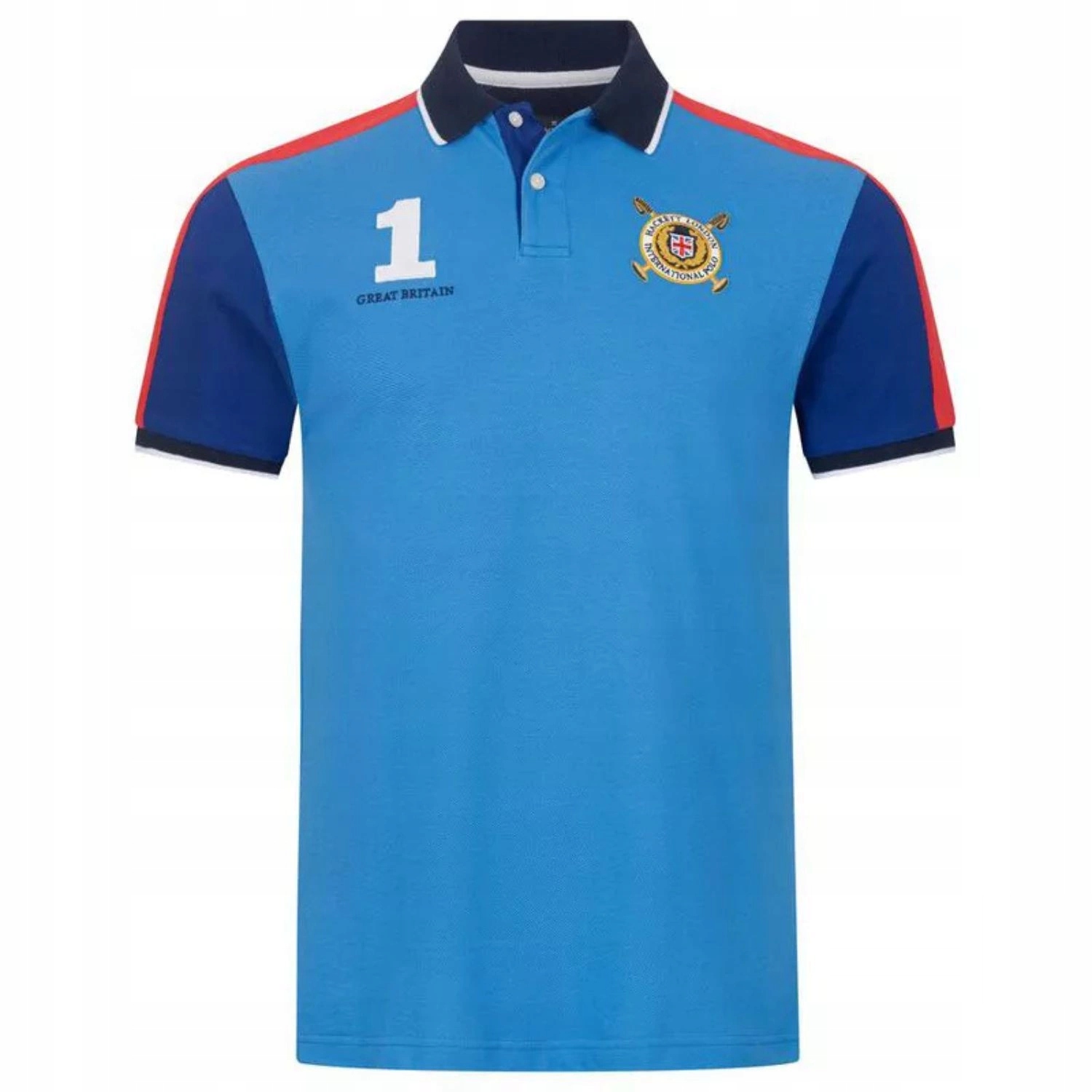 Tričko pánské Hackett London polo bavlněné modré módní nášivky vel. M