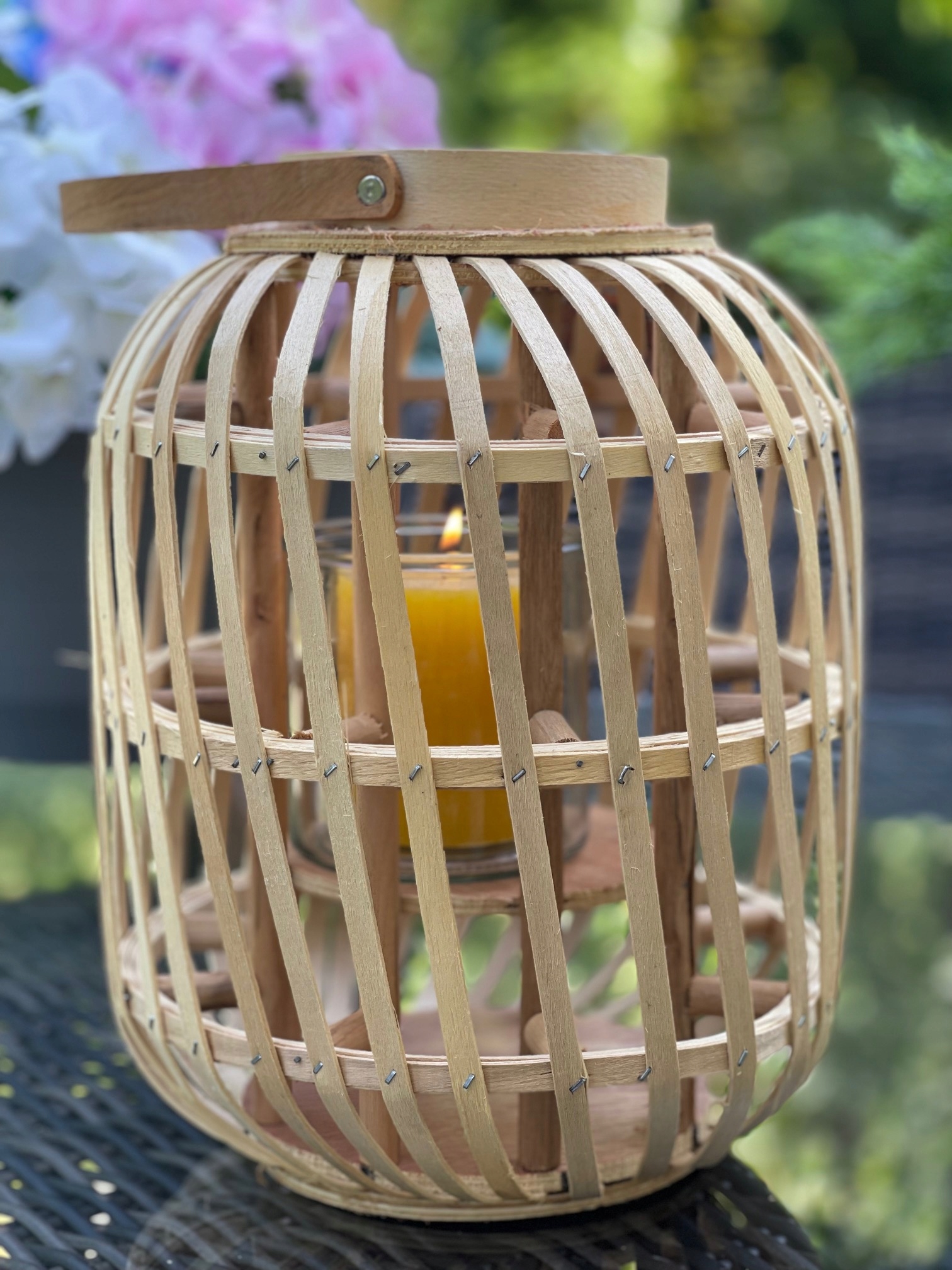 LATARENKA BAMBUSOWA DUŻY LAMPION ŚWIECZNIK BAMBUS Marka Style_Home