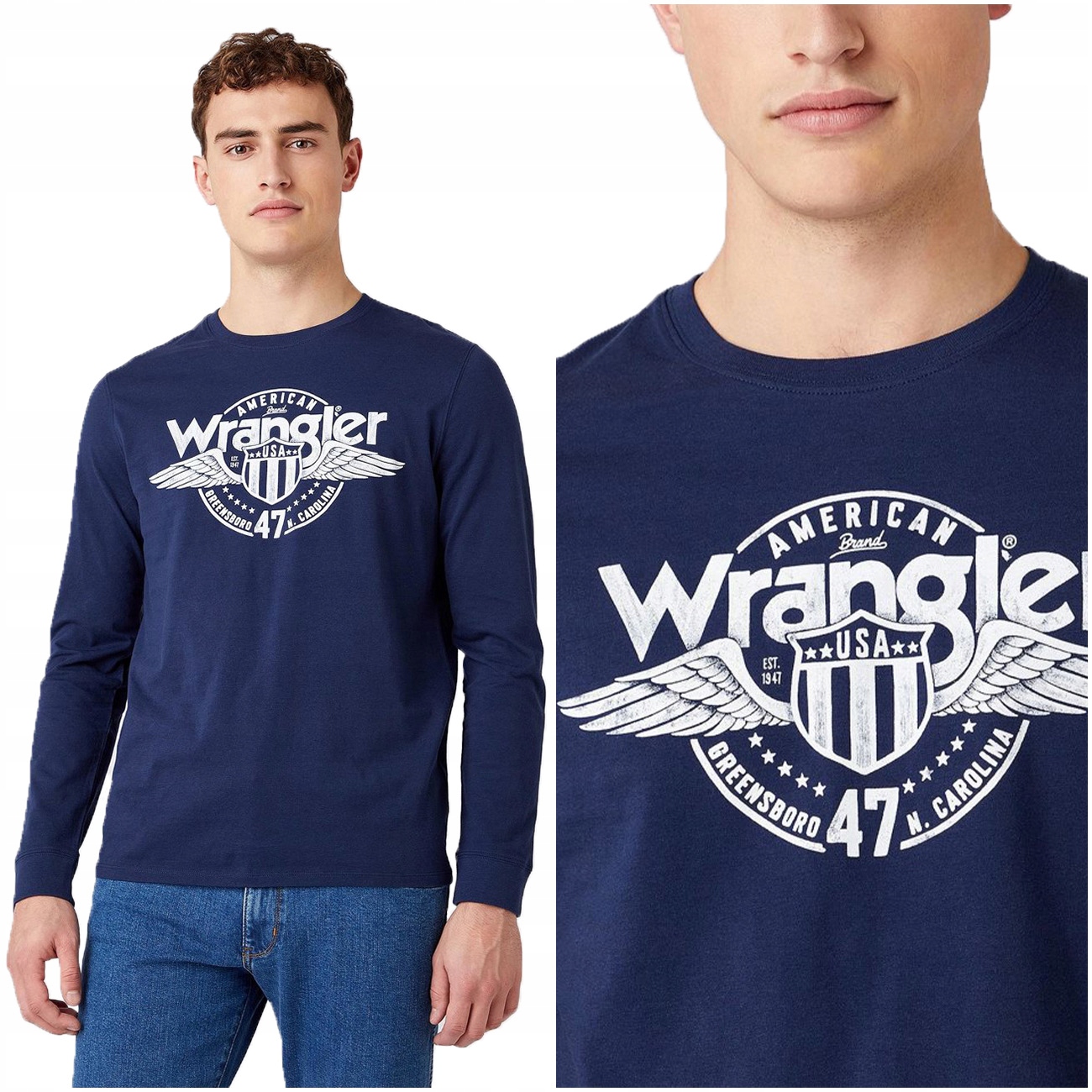 

Wrangler Ls Tee Męska Koszulka Z Długim Rękawem M
