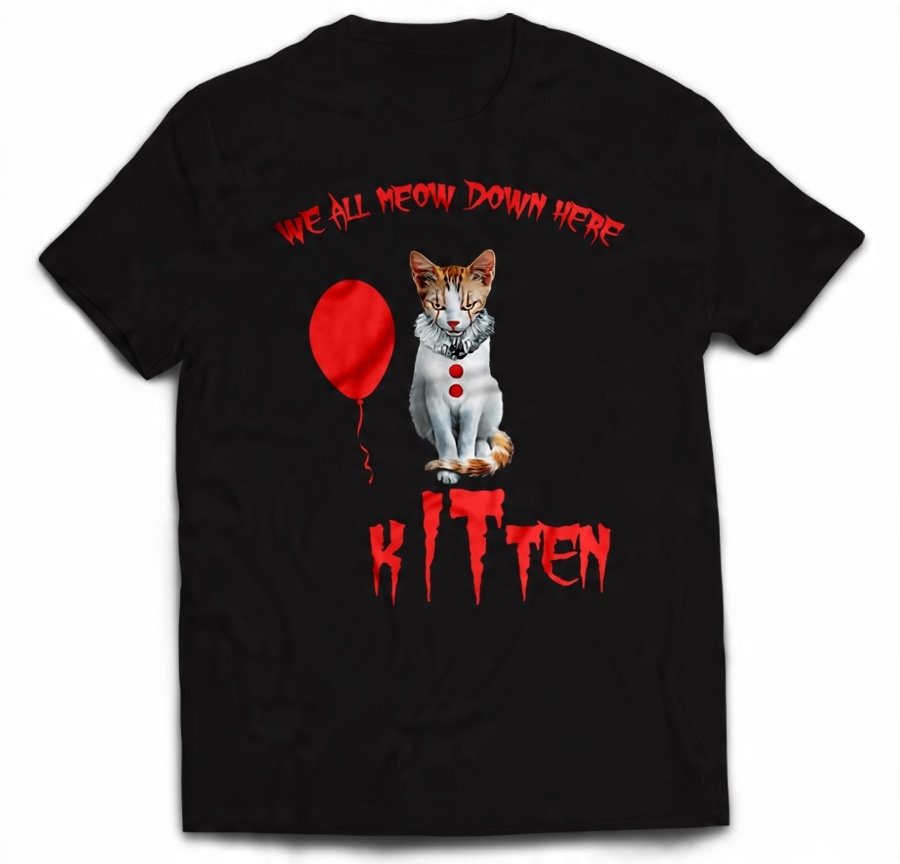 

Horror Halloween Kitten Clown Penywise Friends XL