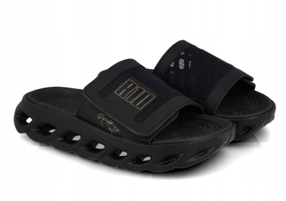 Černé pánské nazouváky na suchý zip Rider 12583-BT274W r43