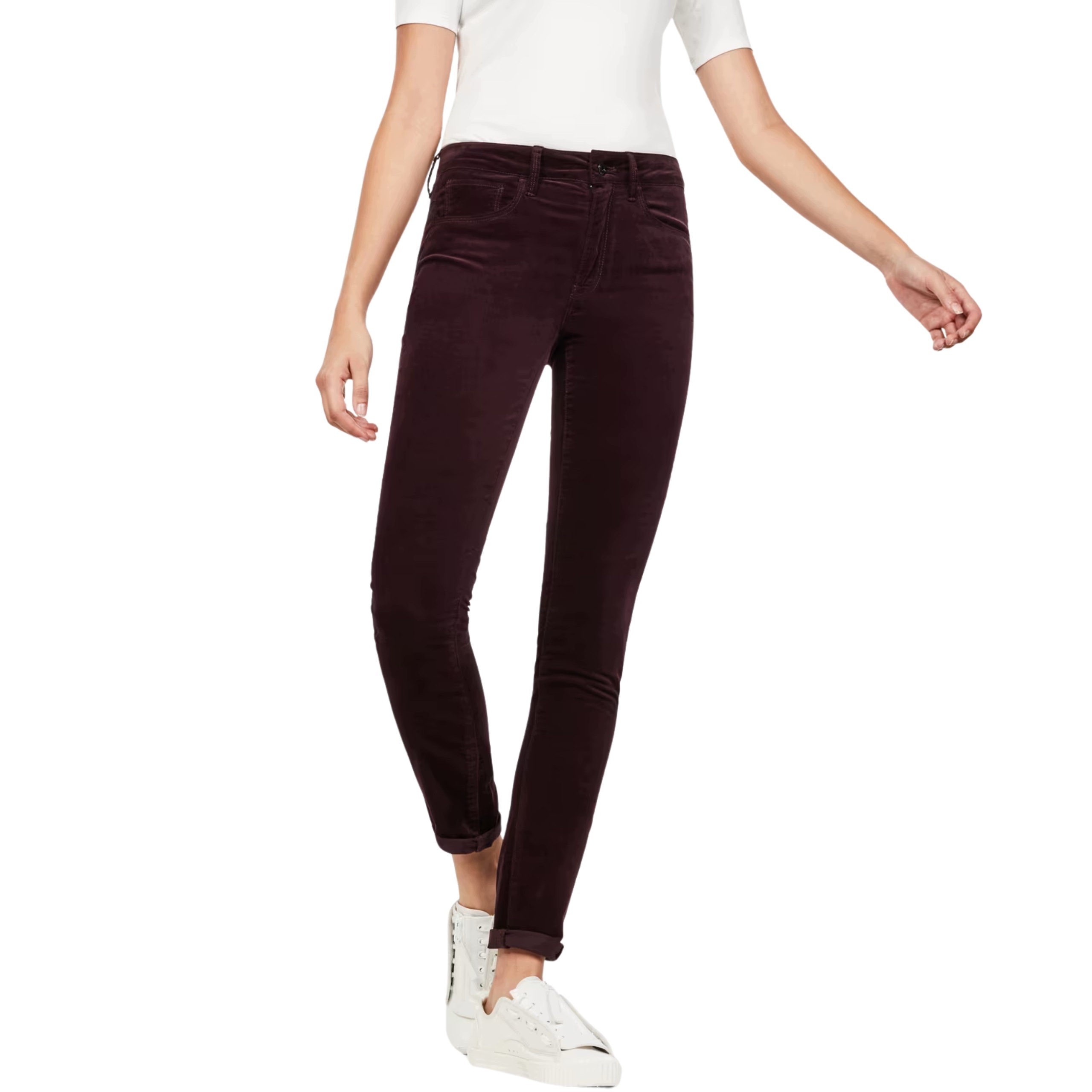 Dámské kalhoty G-Star Raw 3301 High Waist Skinny Plumeria W25 L32