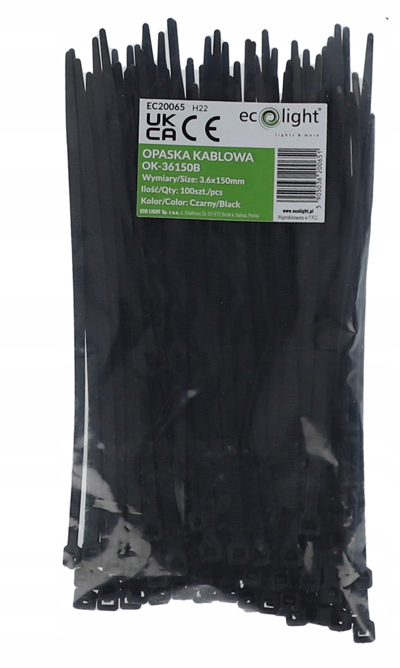 

Opaska Kablowa opaska zaciskowa 3.6x150mm Czarna
