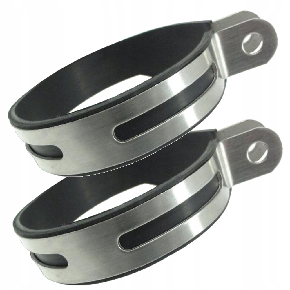 2x Opaska Uchwyt Obejma Metalowa Guma kpl Mocowanie Tłumik Wydech 2T 4T Gy6