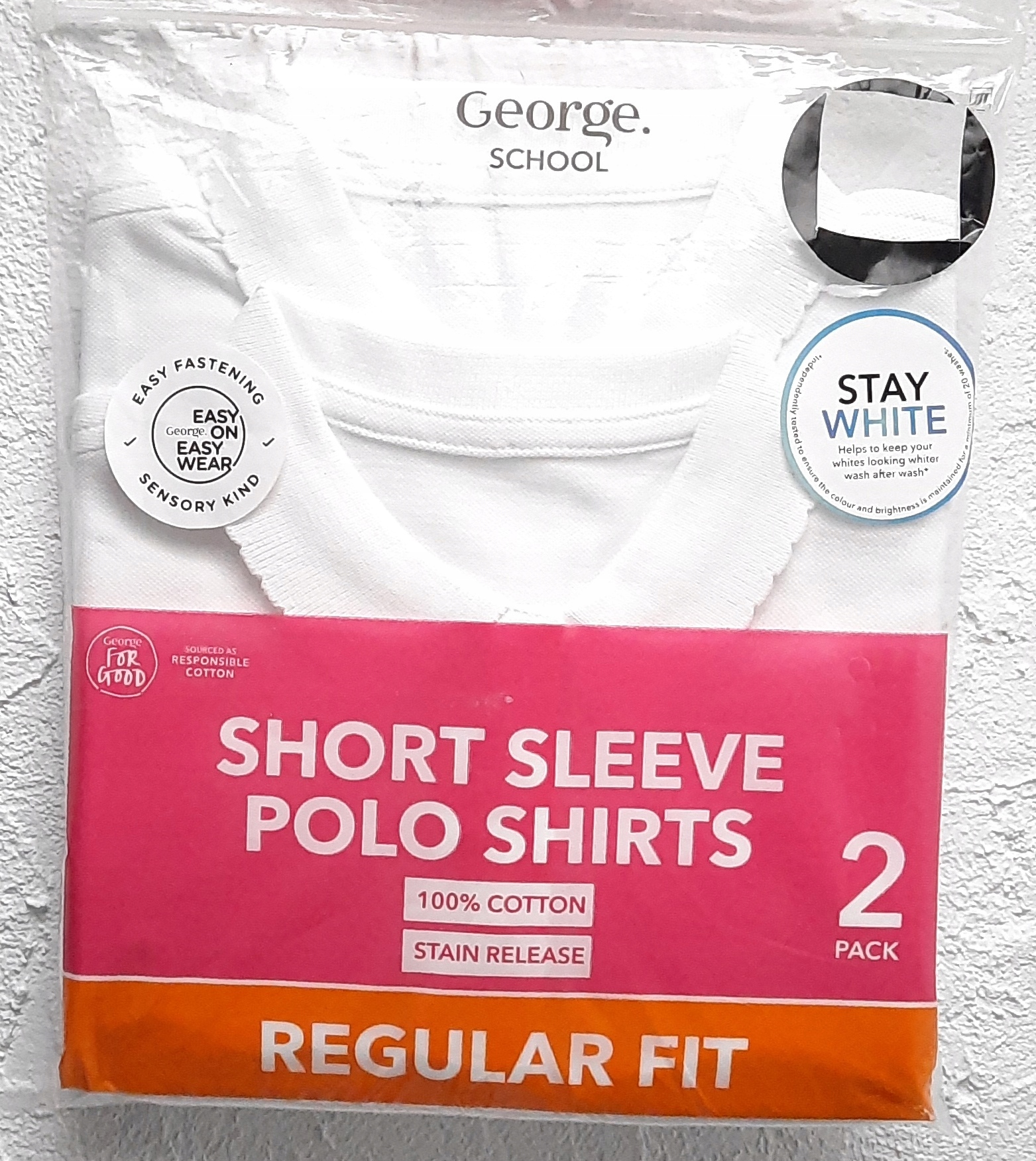 

George biała bluzka koszulka Polo regular 110-116