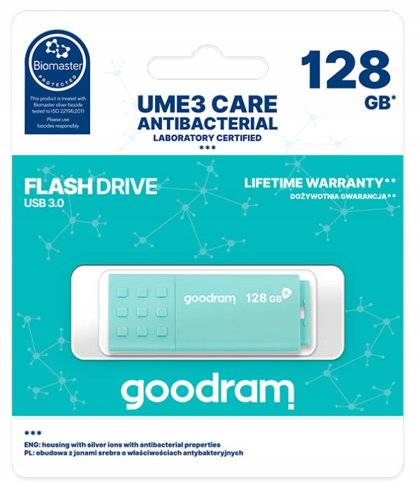 

Pendrive antybakteryjny Goodram 128GB UME3CARE 3.0