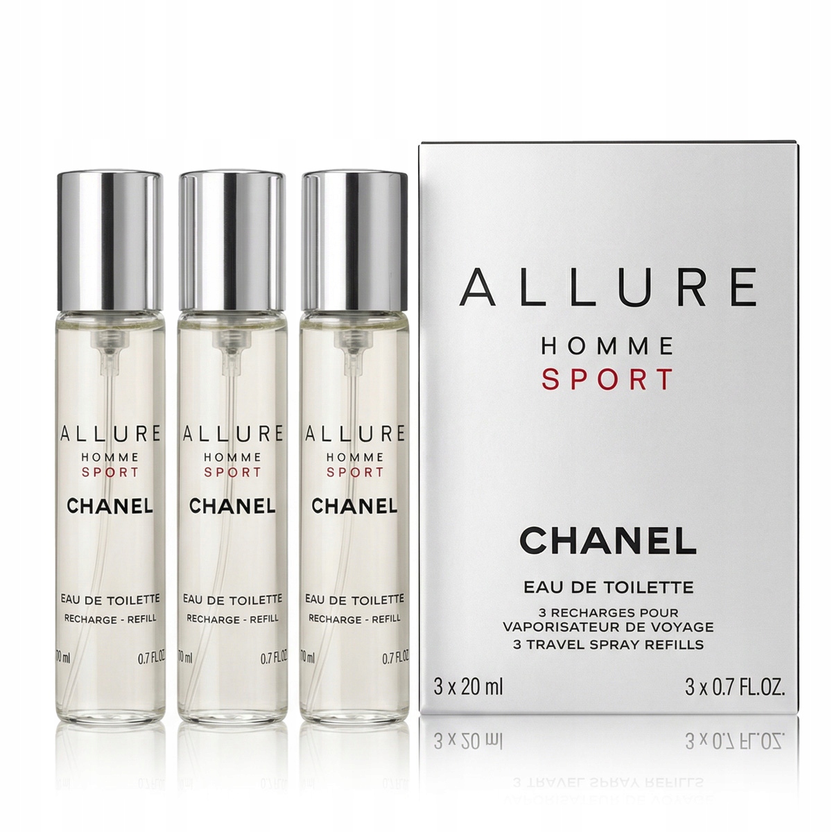 Chanel Allure Homme Sport Edt náplň 2 x 20 ml Edt náplň s rozprašovačem 2