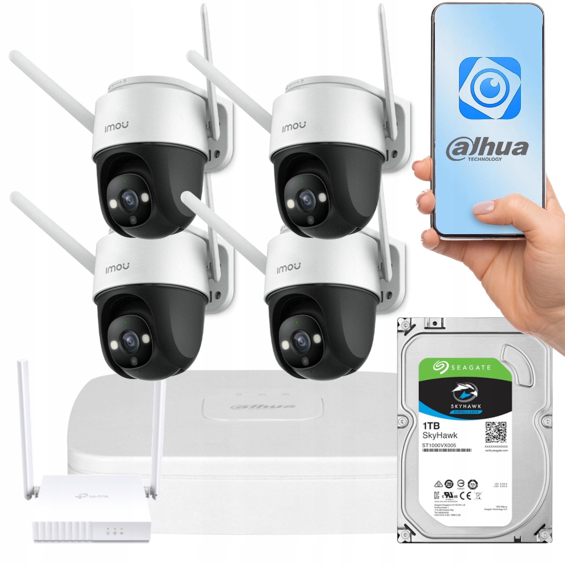 Monitorovací Set Imou Wifi Ip 4 Kamery 2MPX