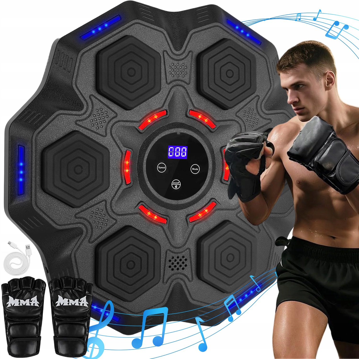 Hudební Bluetooth Boxovací Stroj Pro Děti, Boxovací Stěna, 9 Režimů