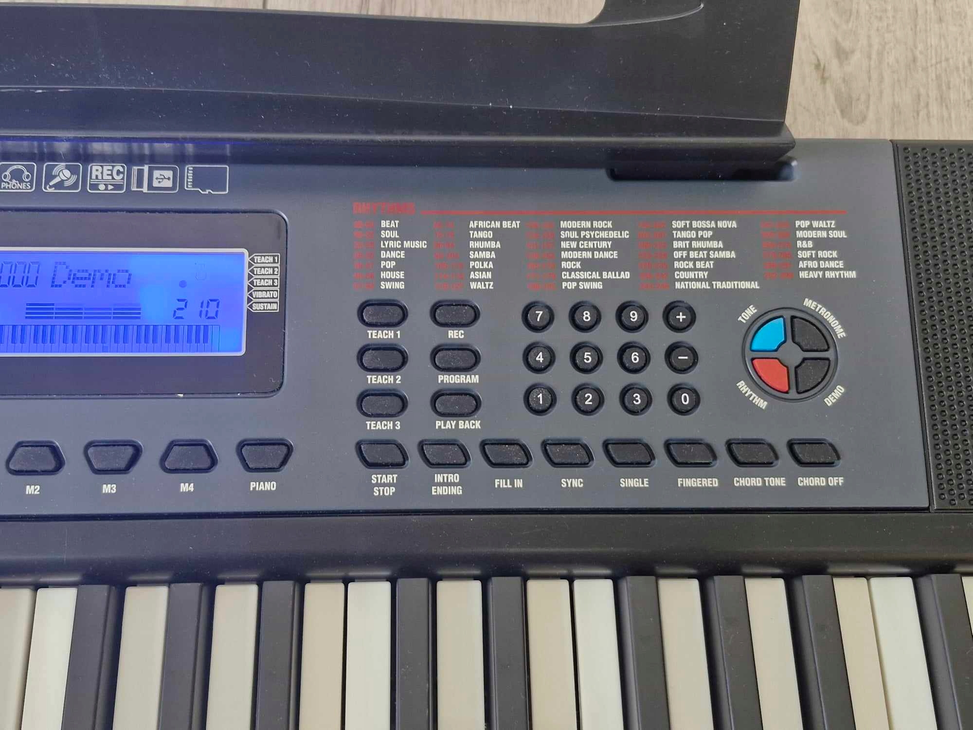 Keyboard RockJam RJ461 61klawiszy, standardowa szerokość Zasilanie sieciowe