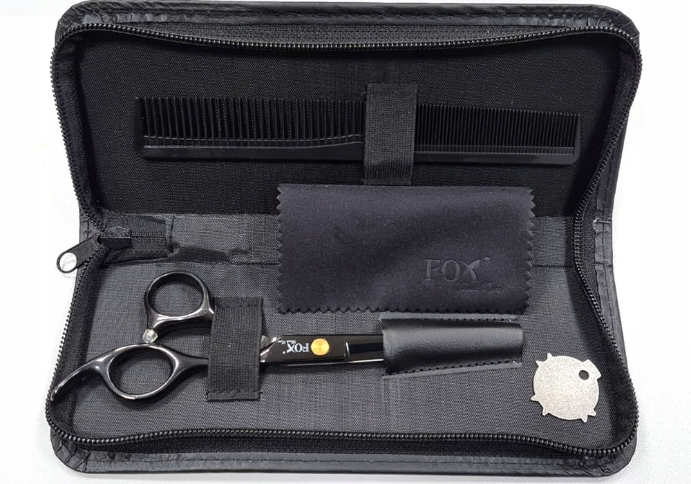 Degażówki FOX Black Rose 6" Fryzjerskie Wykończenie polerowane