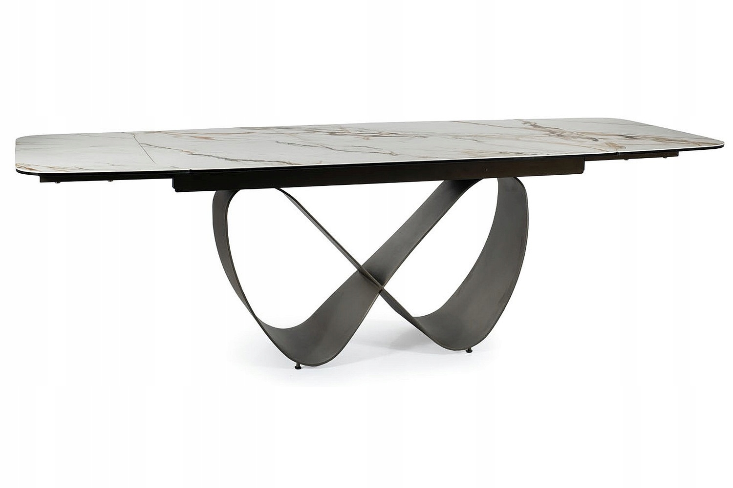 Rozkladací stôl Infinity Ceramic biely/hnedý 160(240)x95 cm Sig