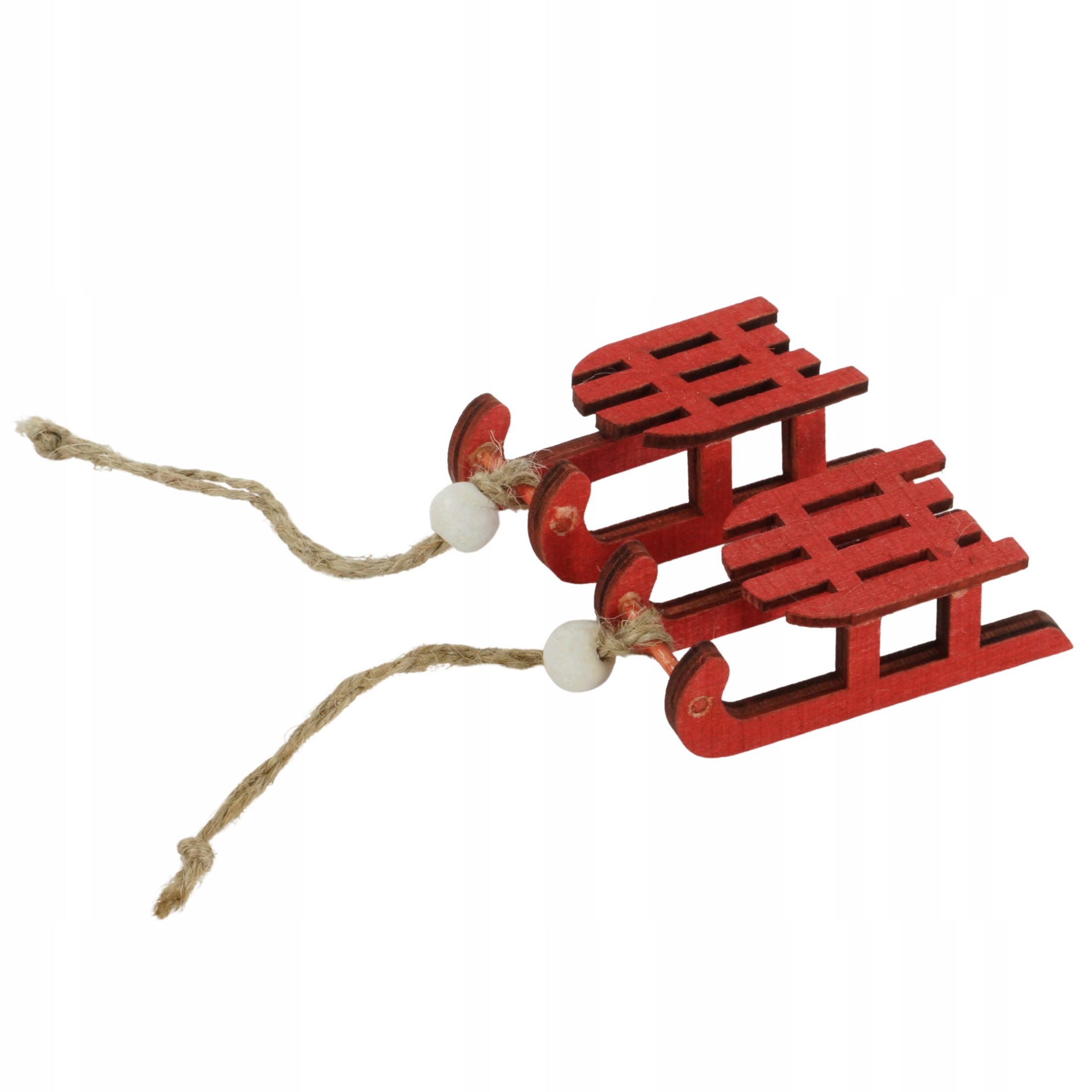 

Drewniane zawieszki sanki 2 szt. 6 cm do stroików