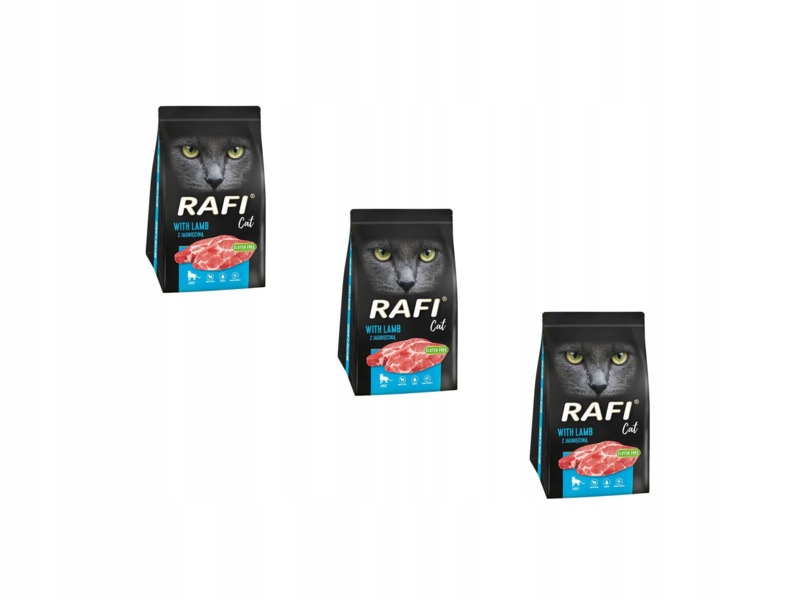 Karma dla kota Rafi Cat z Jagnięciną 3x1.5 kg