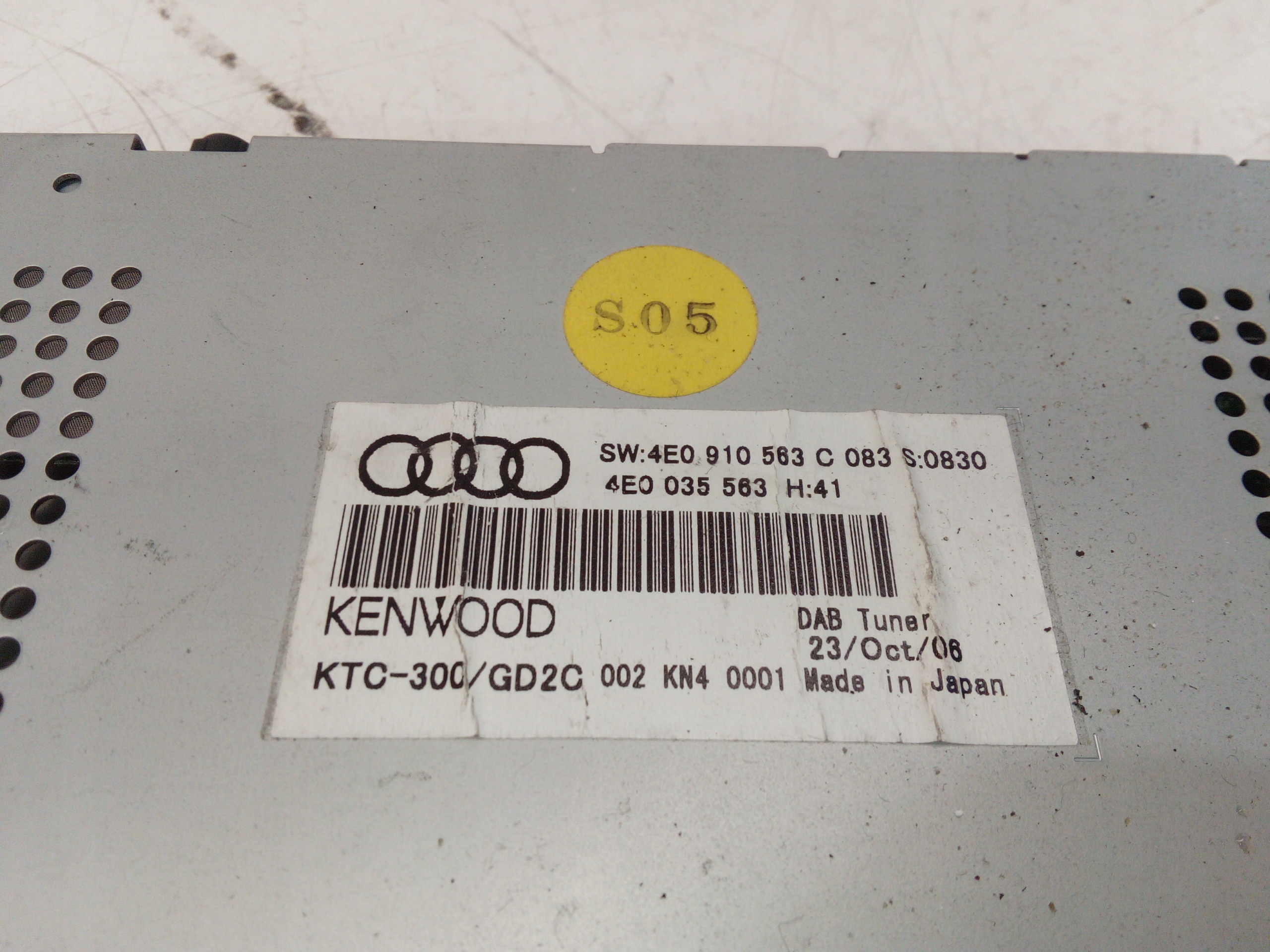 STEROWNIK MODUL RADIA AUDI A6 C6 A8 D3 4E0910563C Part number 4E0910563C