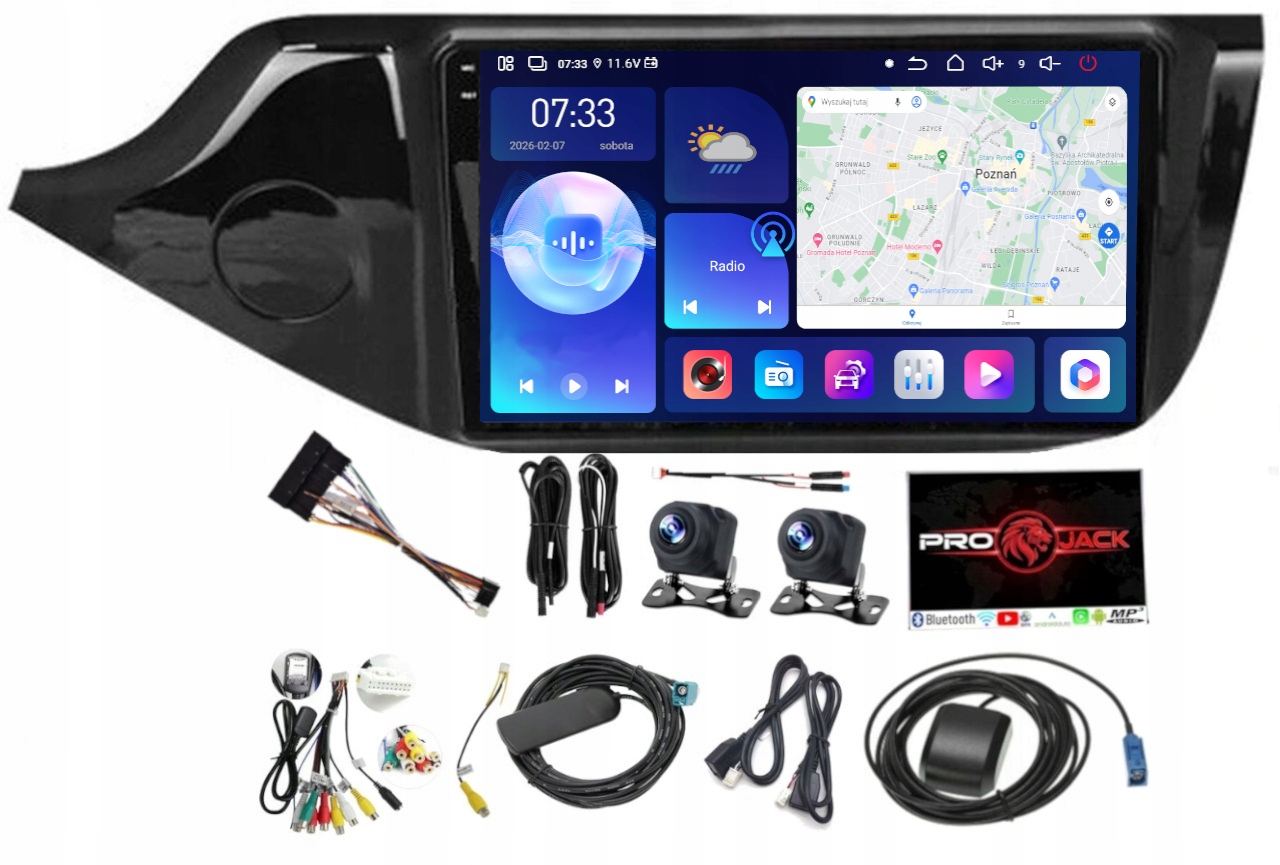Gps Rádio Android Kia Ceed 2012-2018 Carplay Wifi 6/128 Gb Sim Modem Kamery