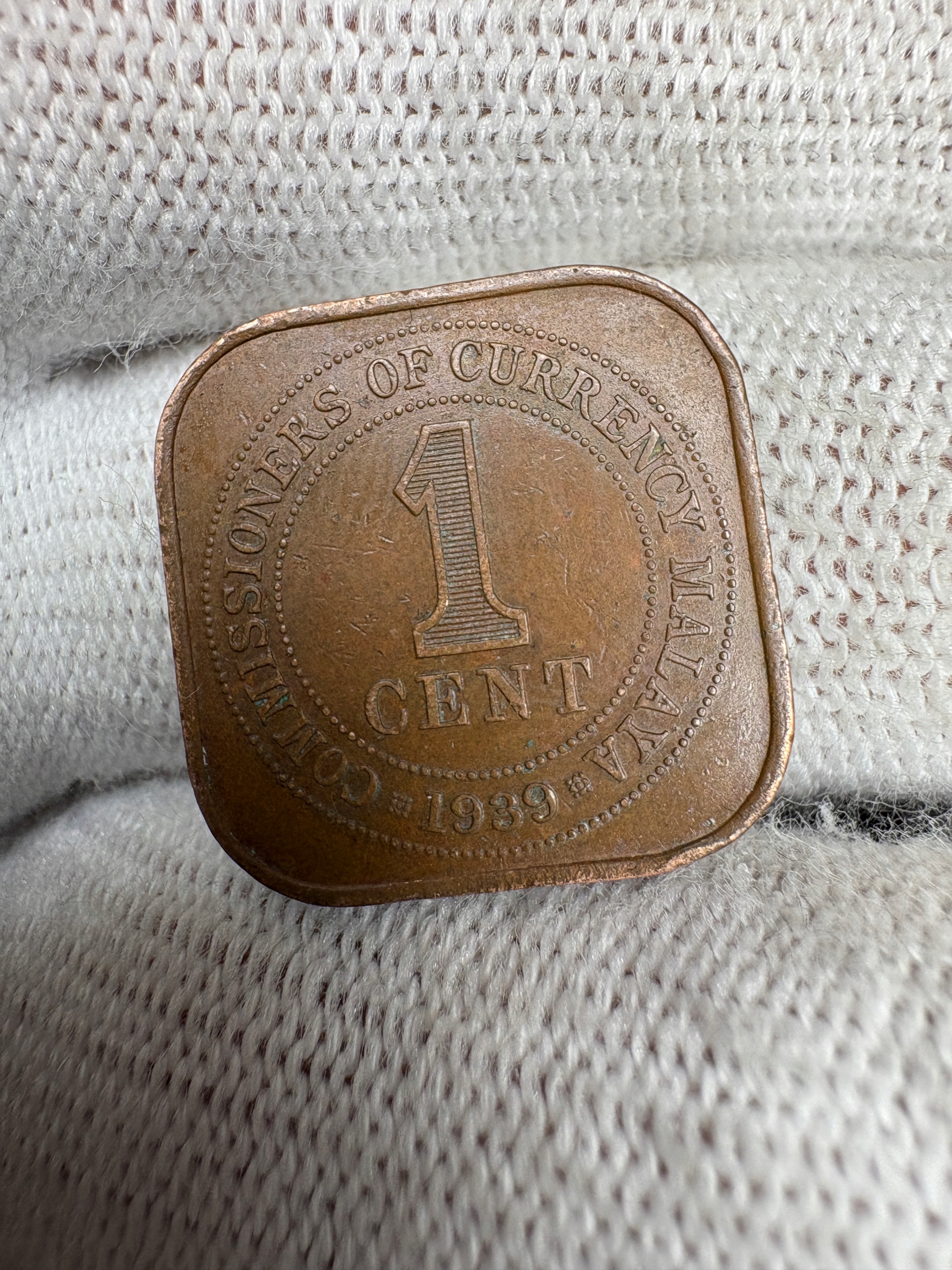 1 cent 1939 Malaje