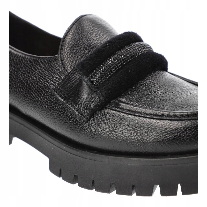 Czarne Półbuty Lemar Eleganckie Skórzane Buty Rozmiar 38