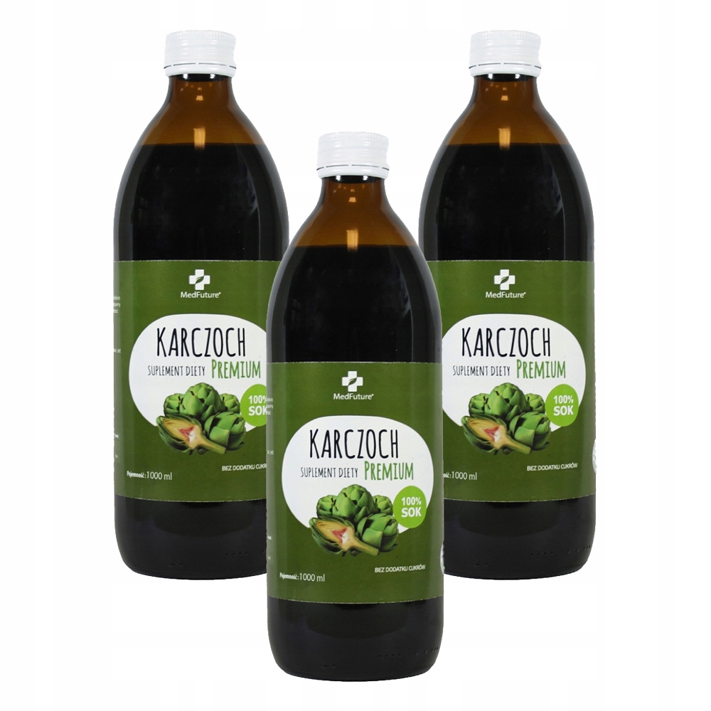 Sok z karczocha 100% naturalny Bez cukrów 3 l