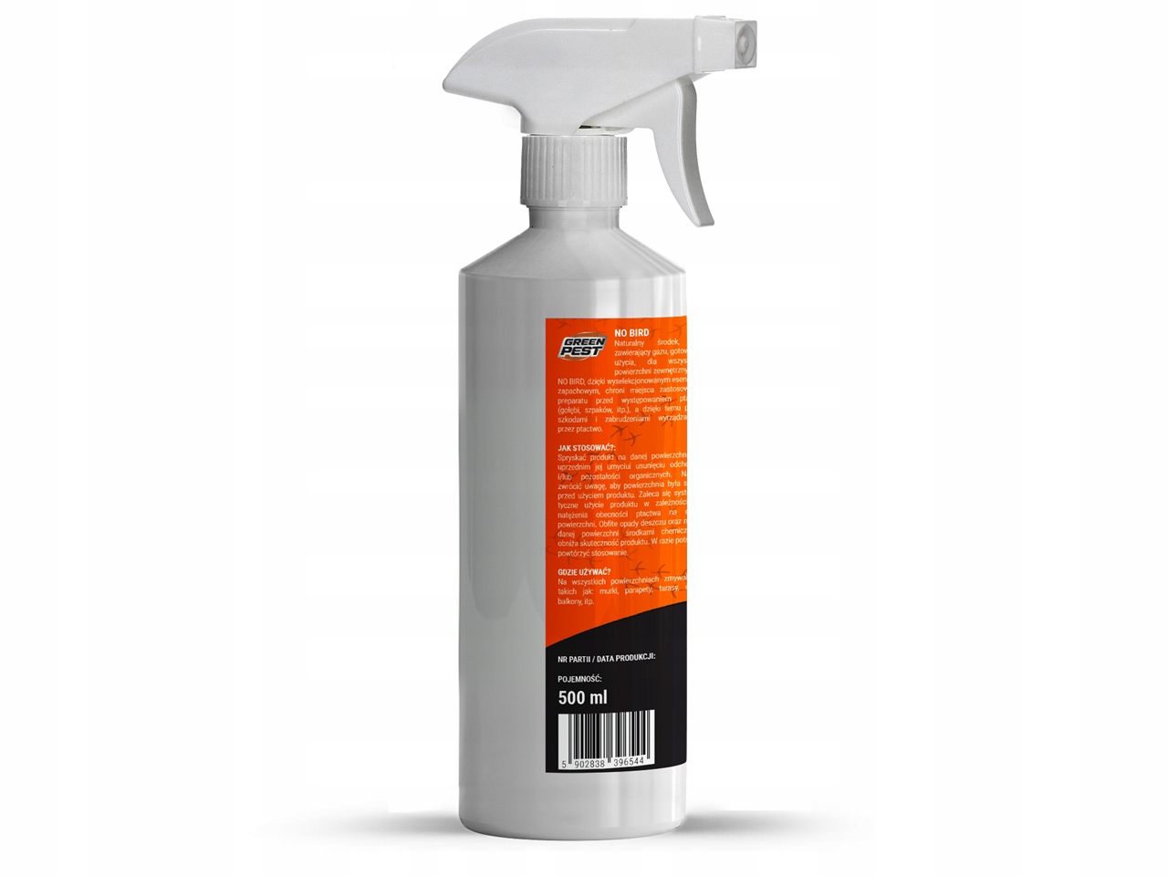 ODSTRASZACZ SPRAY PREPARAT NO BIRD NA PTAKI GOŁĘBIE WRÓBLE GREEN PEST 500ML Marka No-Pest