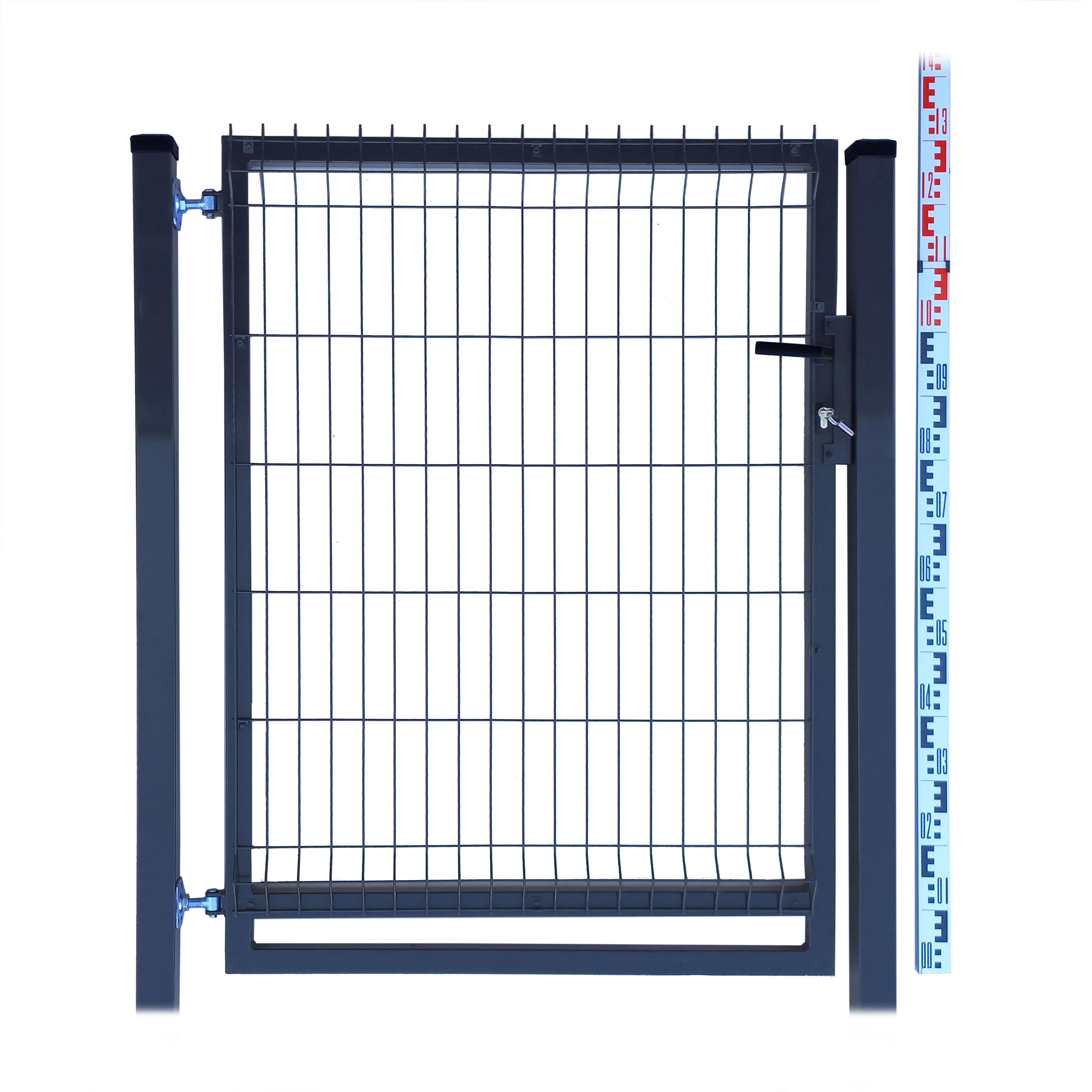 Branka 130 cm antracit grafit Panelová, dva sloupky RAL7016 plotová, 133 cm