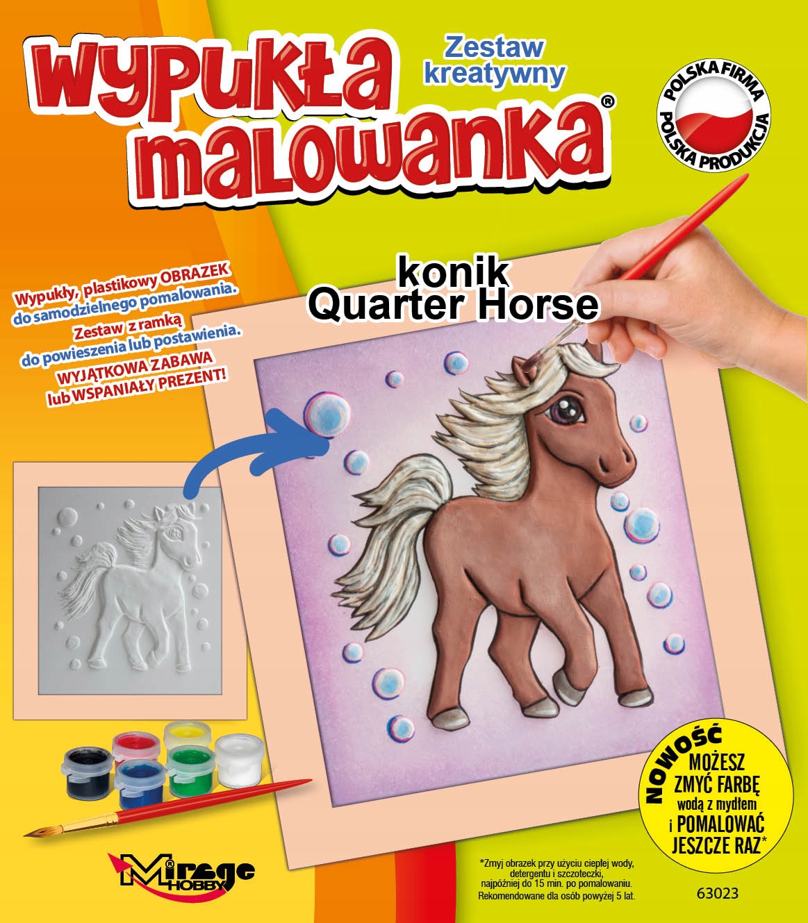 

Wypukła Malowanka Konik Quarter Horse Zestaw Kreat