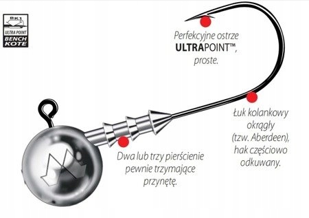 Główka jigowa MUSTAD CLASSIC 3 szt. 6/0 7.5 g Marka Mustad