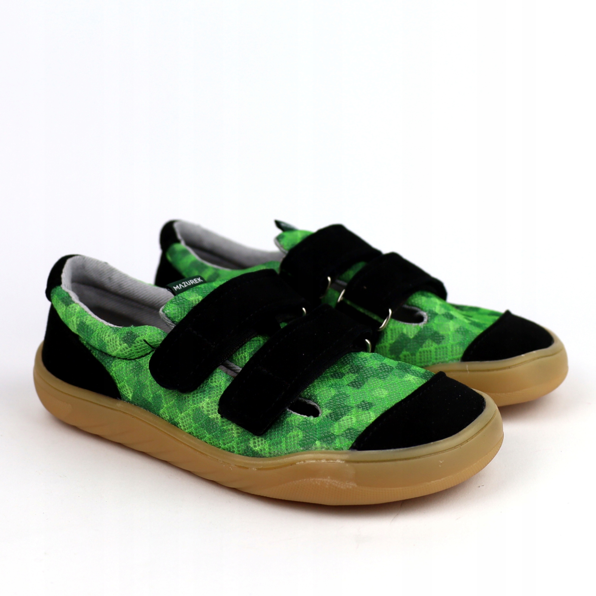Barefoot Mazurek buty dziecięce Rzepy Minecraft zielone r. 25