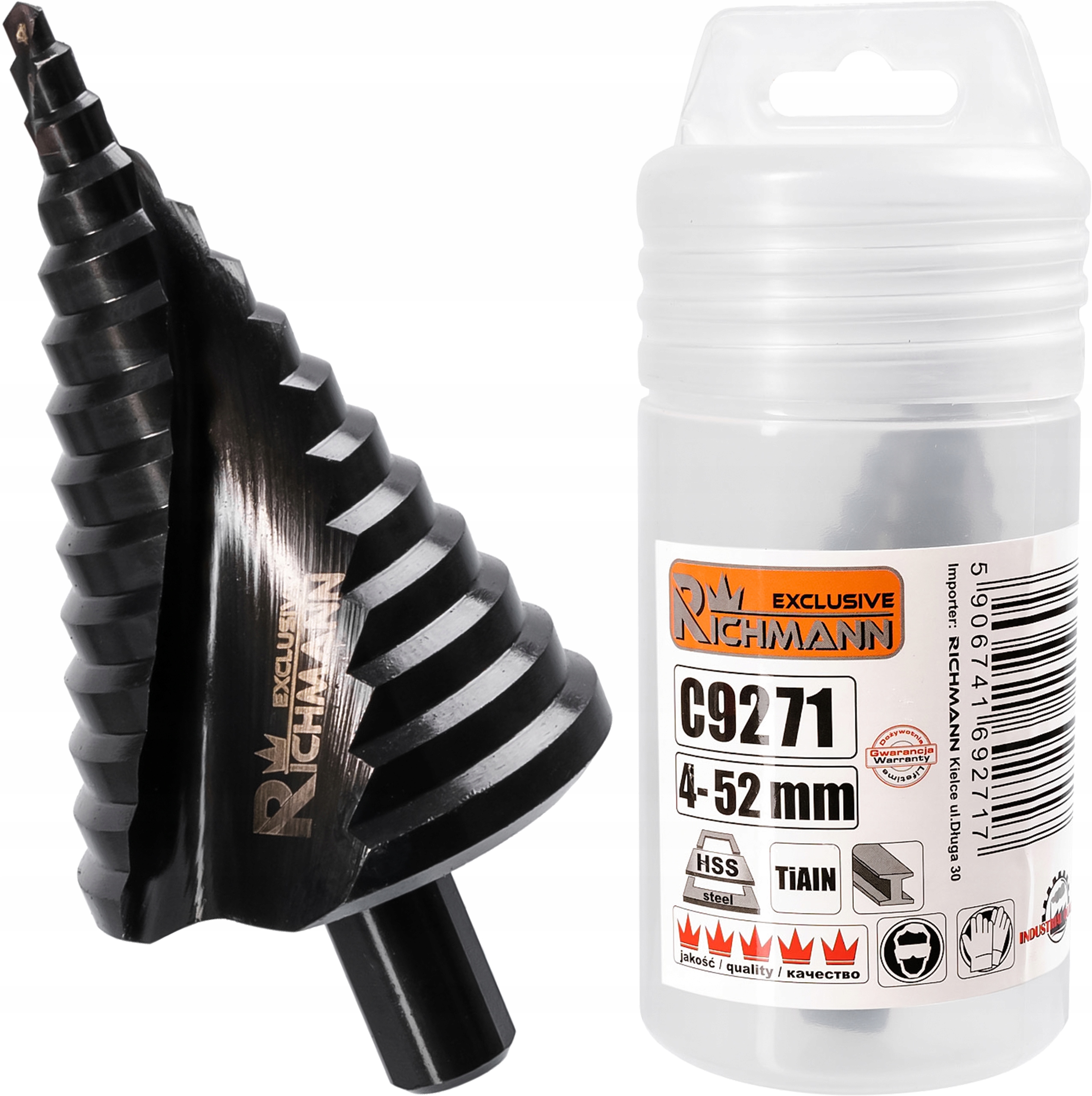 

Wiertło Stopniowe Spiralne Metalu Stali Hss 4-52mm