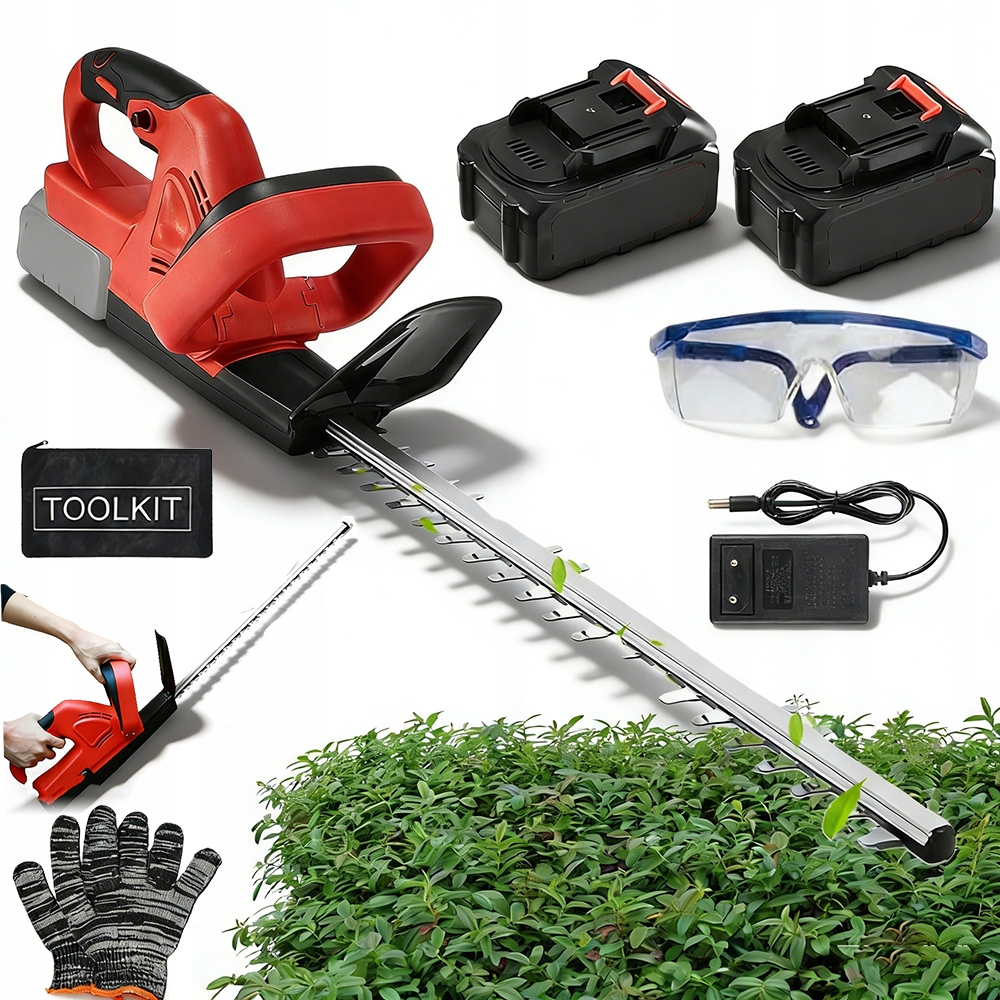 Akumulátorové Nůžky Na Živý Plot 21 V 500 W S Příslušenstvím, 2 Akumulátory, Silné Stříhání
