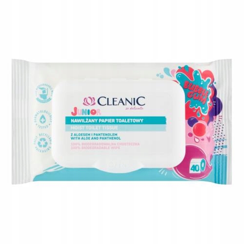 

Cleanic Junior Nawilżany papier toaletowy, 40 szt.