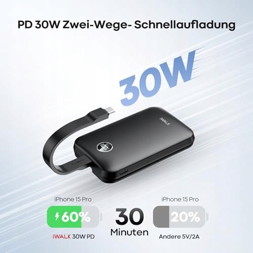IWALK MagSafe PowerBank 10000mAh 30W Szybkie Ładowanie — miniatura 3