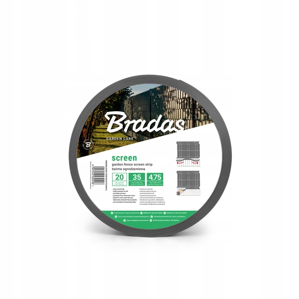 

Bradas Taśma ogrodzeniowa 4,75cm x 35m RAL7016