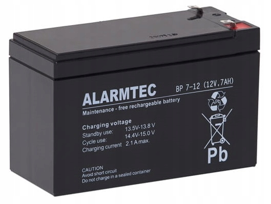 

Mocny Akumulator Bateria Alarmtec Bp 12 V 7 Ah