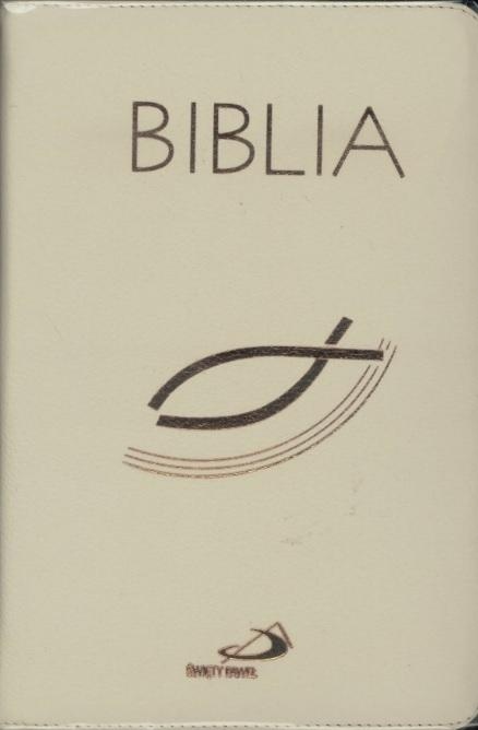 Bible s rybkou s posuvníkem ecru kolektivní práce