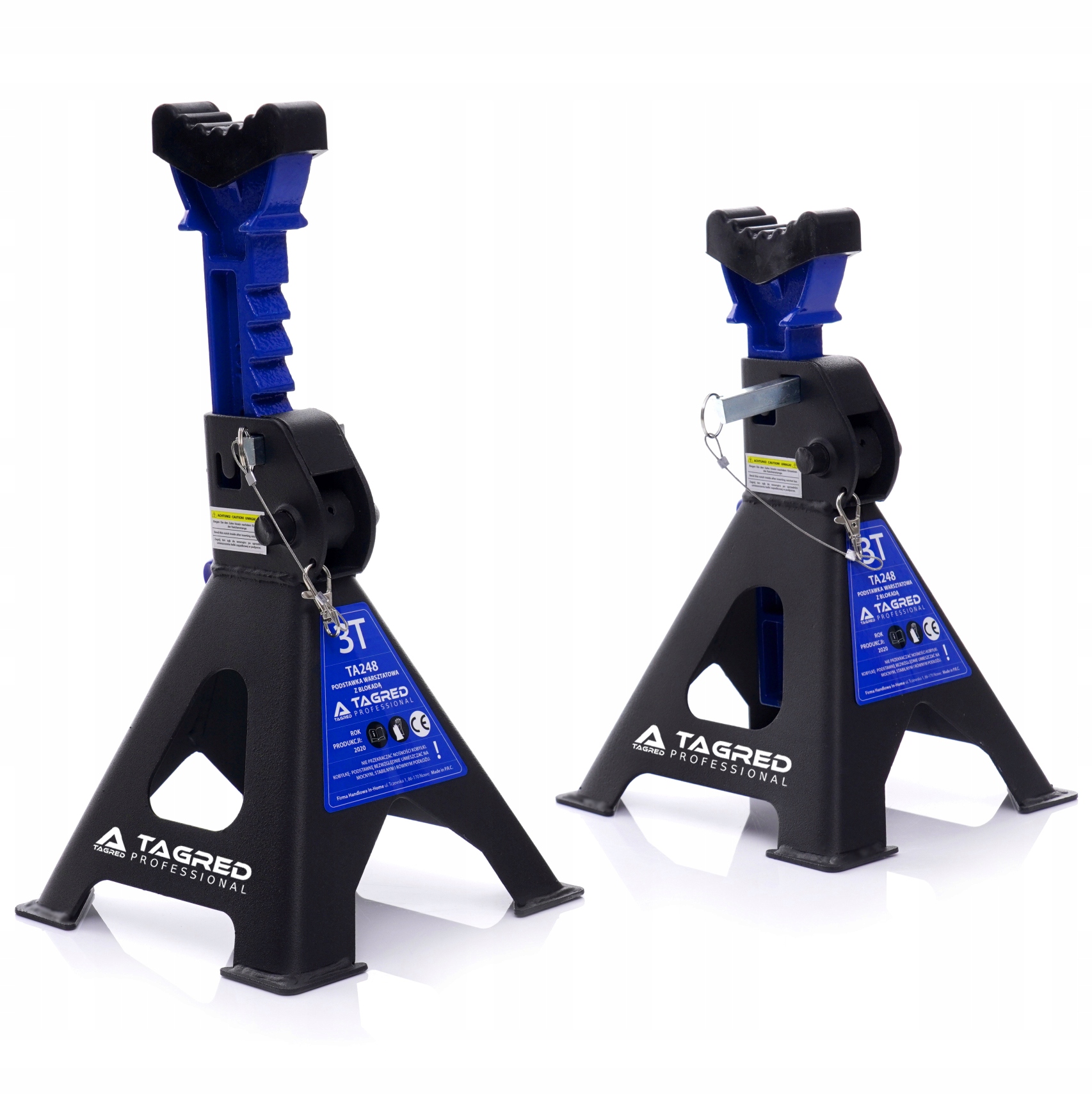 4x KOBYŁKI 3T PODSTAWKI PODPORY Z BLOKADĄ GUMĄ PIN Kod producenta TA248X2