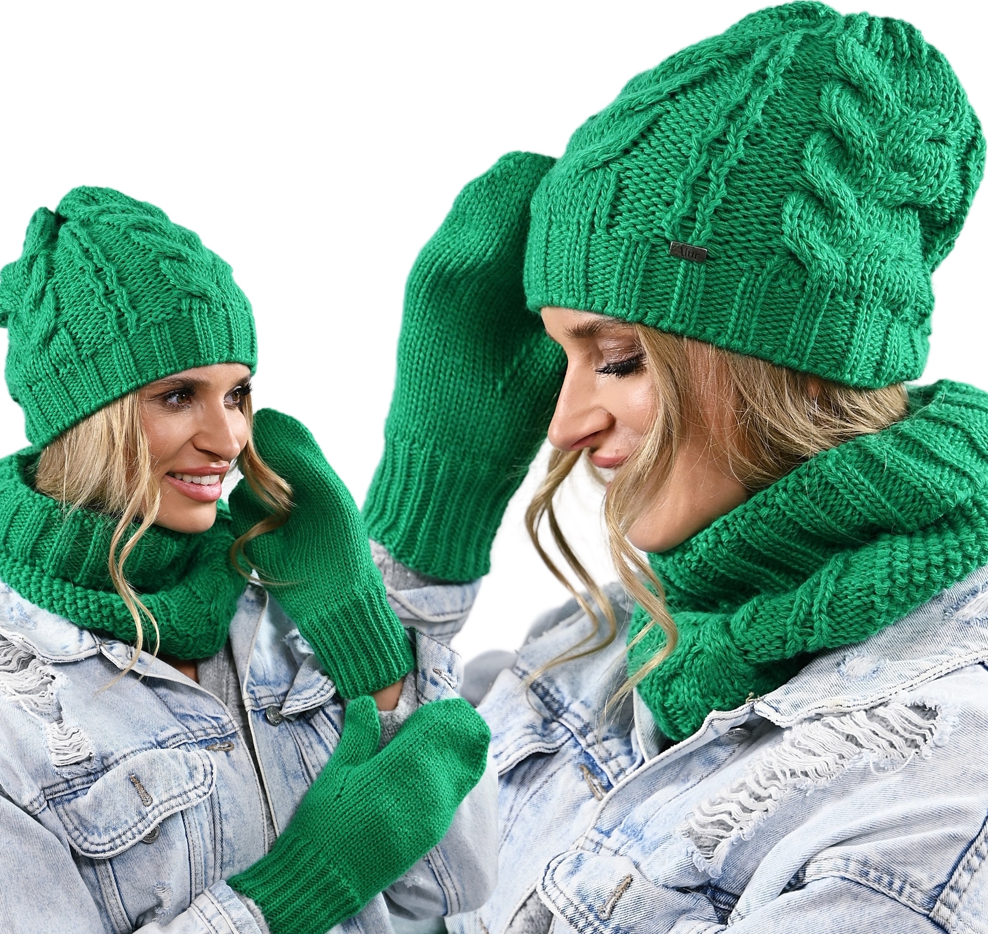 Dámská sada Čepice Nákrčník , teplý pletenina , elegantní Dárek