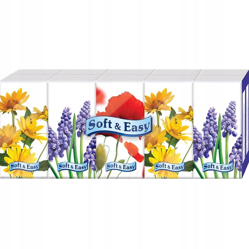 

Chusteczki Soft & Easy Kwiaty 3warst. 10szt