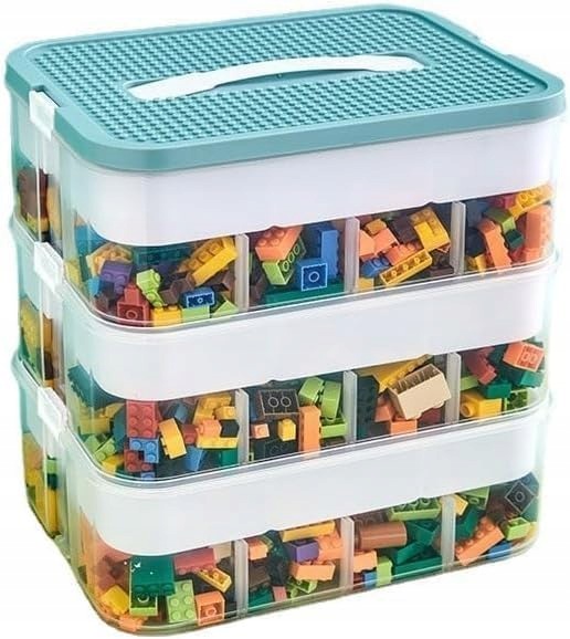 Krabička Na Kostky S Kostkovou Deskou Organizér Modulární Přihrádky 3 Patra