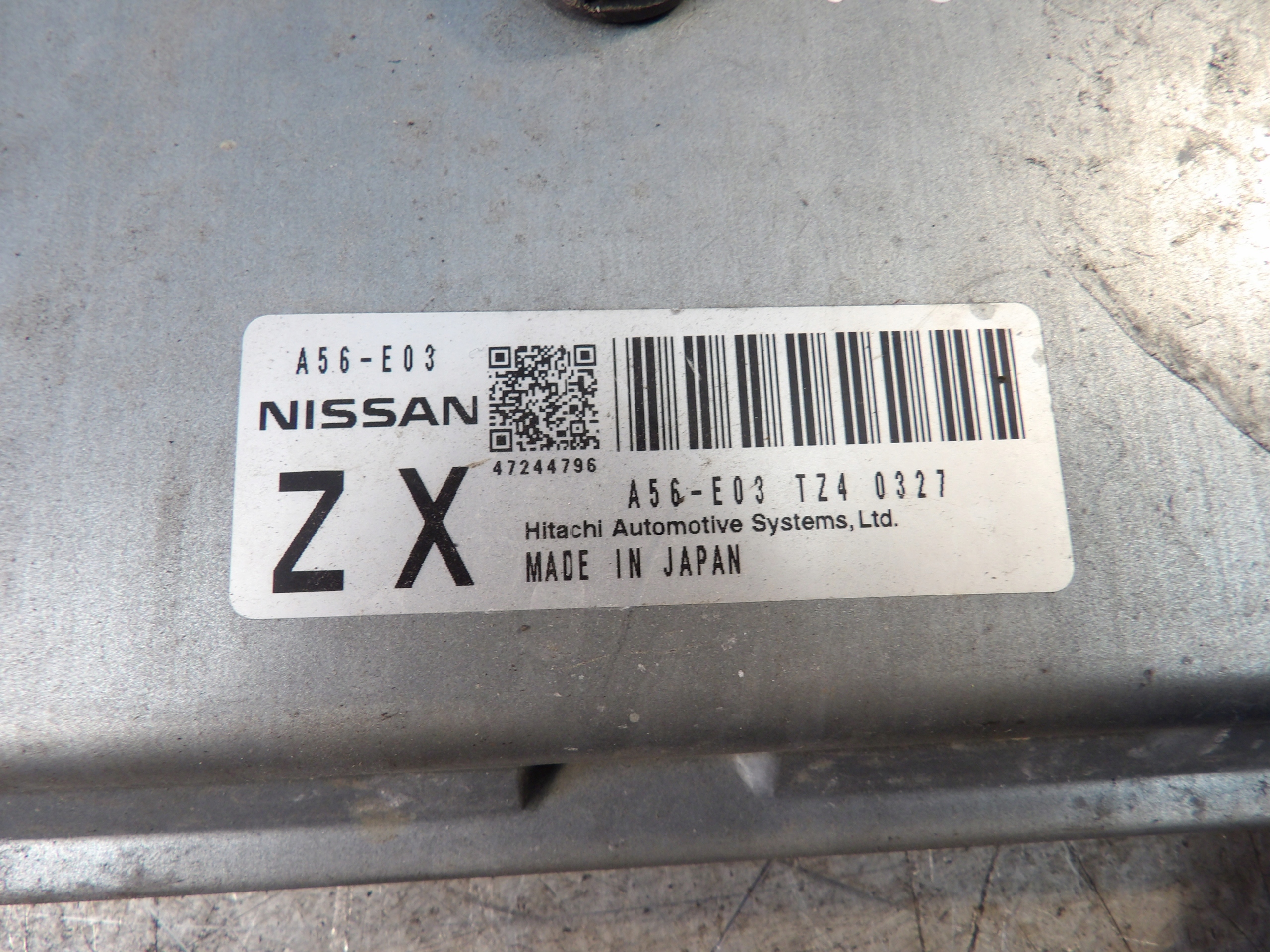 Nissan Cube Z12 computer, control unit 47244796, A56-E03 TZ4 0327 A56-E03