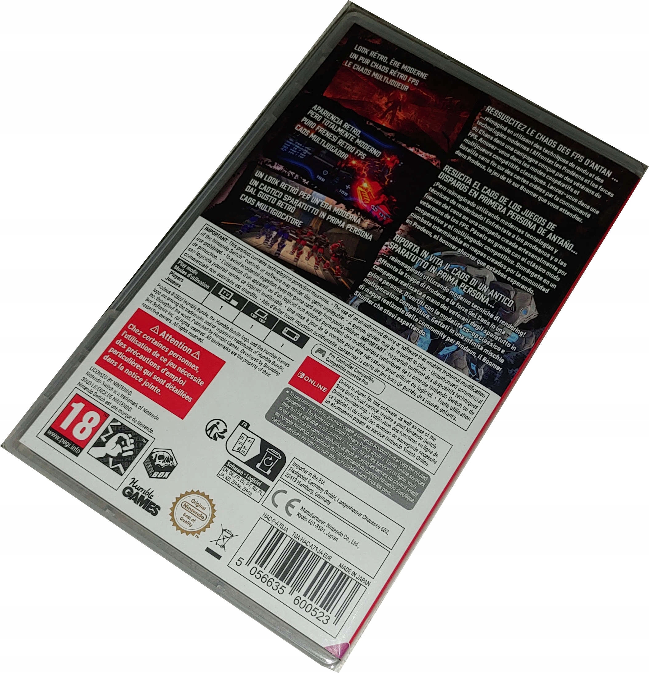 PRODEUS / NOWA / PL / SWITCH / KARTDRIDŻ Stan opakowania oryginalne