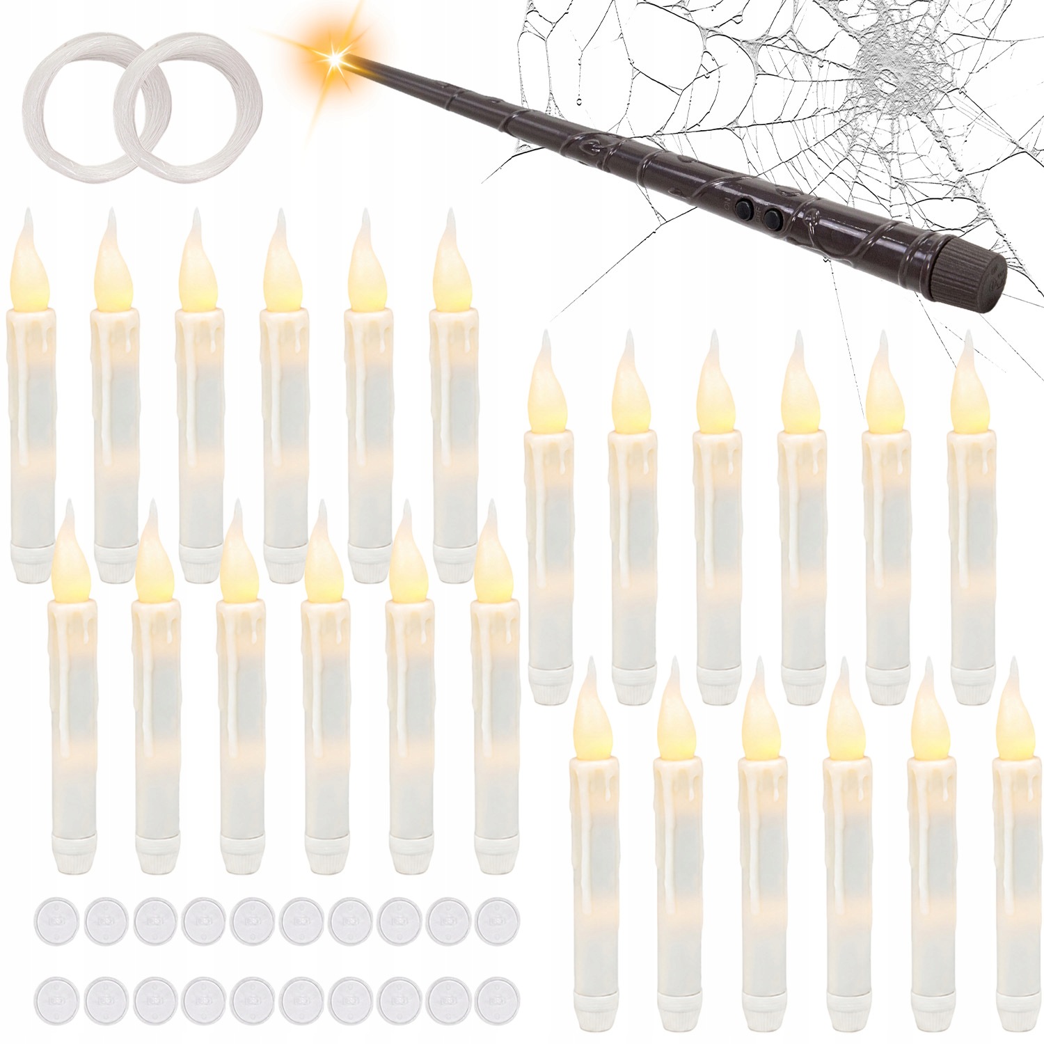 24 Ks Svíčka Elektrická Ozdobná Svíčka S Dálkovým Ovládáním Magic Wand